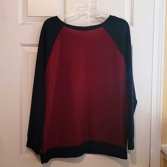 Dark Blue and Burgundy 55 Problems Fleece long shirt - Picture 2 of 2